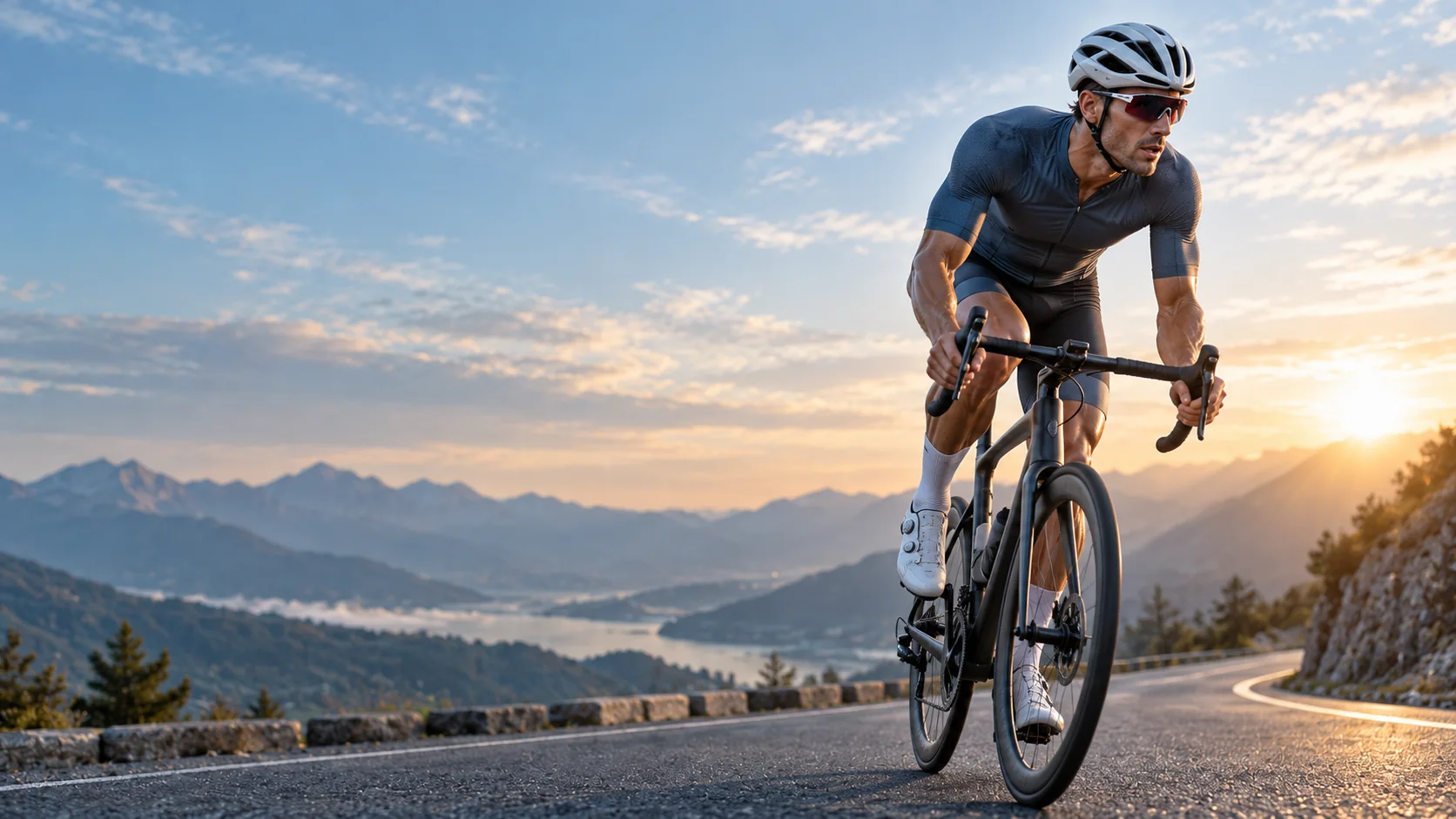 Cyclist training at high intensity